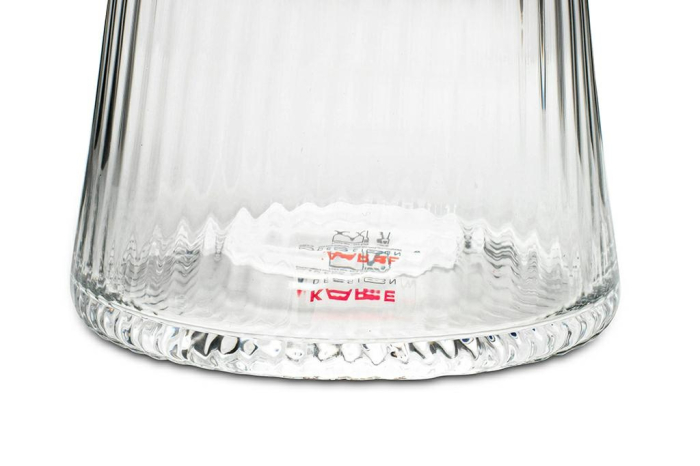 Set de 4 pahare Riffle 9,5x9,5x11 cm, Texturi de Sticlă Transparent - Kare Design [4]