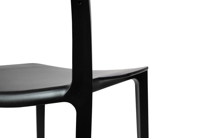 Set de 4 Scaune Agat Premium 53x49x80 cm, Polipropilenă Negru - King Home [5]