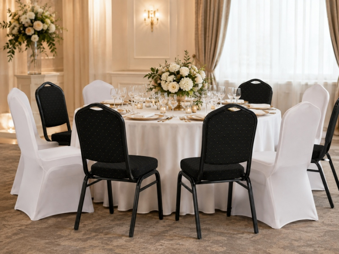 Set de 4 Scaune Heron 46x58x93,5 cm, Spumă cu Elasticitate Ridicată Negru - King Home [2]
