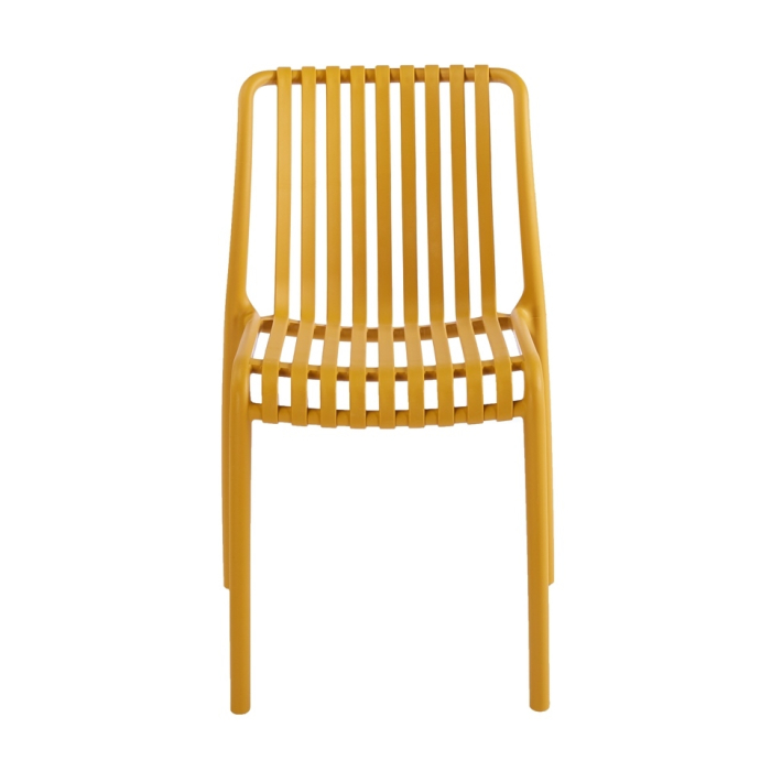 Set de 6 Scaune Strips UV 40x40x78 cm, Plastic Galben - King Home [3]