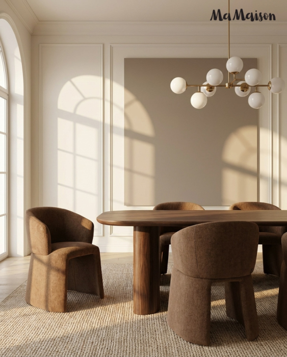 Set de 6 Scaune Tomi 60x60x81 cm, Maro - MaMaison [11]