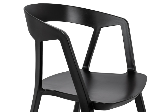 Set de 6 Scaune Vibia 57x56,5x77 cm, Polipropilenă Negru Mat - King Home [7]