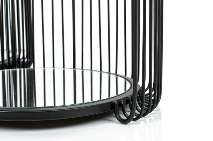 Set de Măsuțe Wire Double II 45x45x46 cm, Negru Lucios - Kare Design [3]