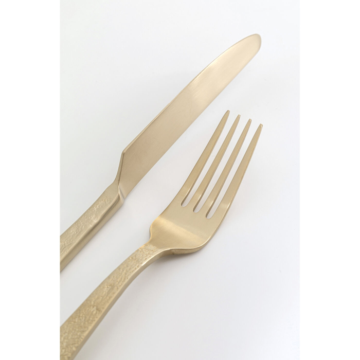 Set de Tacâmuri Alana Matt Pearl 14,2x6x25 cm, Oțel Inoxidabil Cromat și Titan Auriu Mat - Kare Design [2]