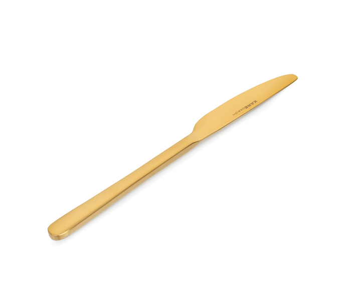 Set de Tacâmuri Gloria Matt Gold 14,2x25x6 cm, Oțel Inoxidabil și Alamă Auriu Mat - Kare Design [3]