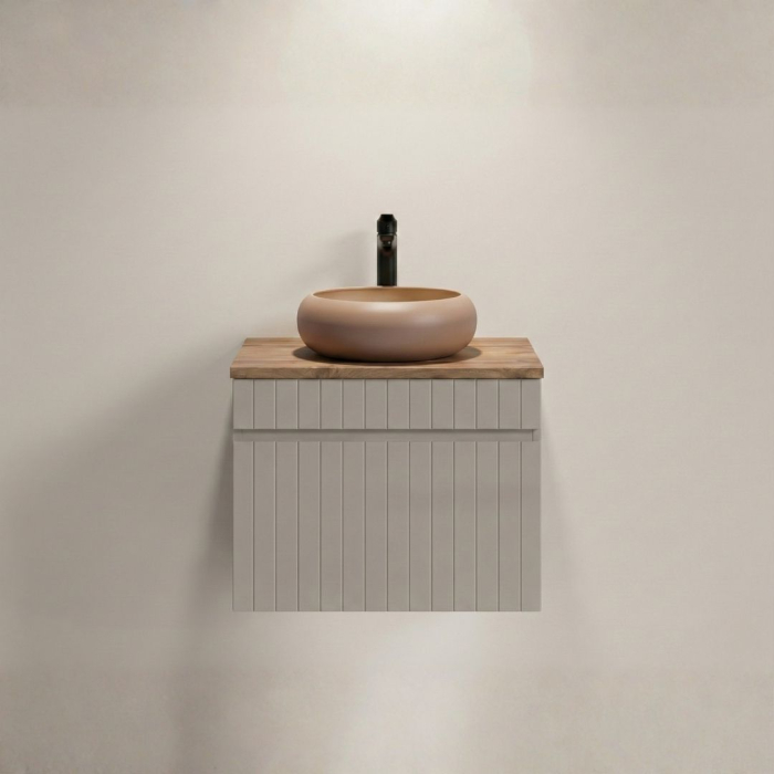 Set masca ,blat si lavoar aplicat  ICONIC CASHMERE 60 cm [4]