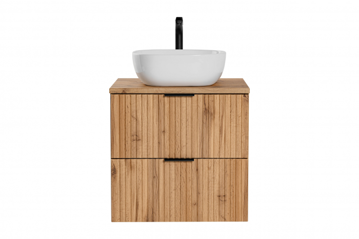 SET MASCA + BLAT ȘI LAVOAR APLICAT ADEL OAK 60 CM, MDF RIFLAT, CULOARE STEJAR [2]