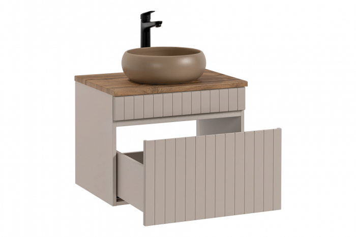 Set masca ,blat si lavoar aplicat  ICONIC CASHMERE 60 cm [3]