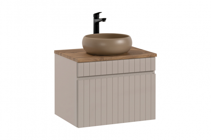 Set masca ,blat si lavoar aplicat  ICONIC CASHMERE 60 cm [2]