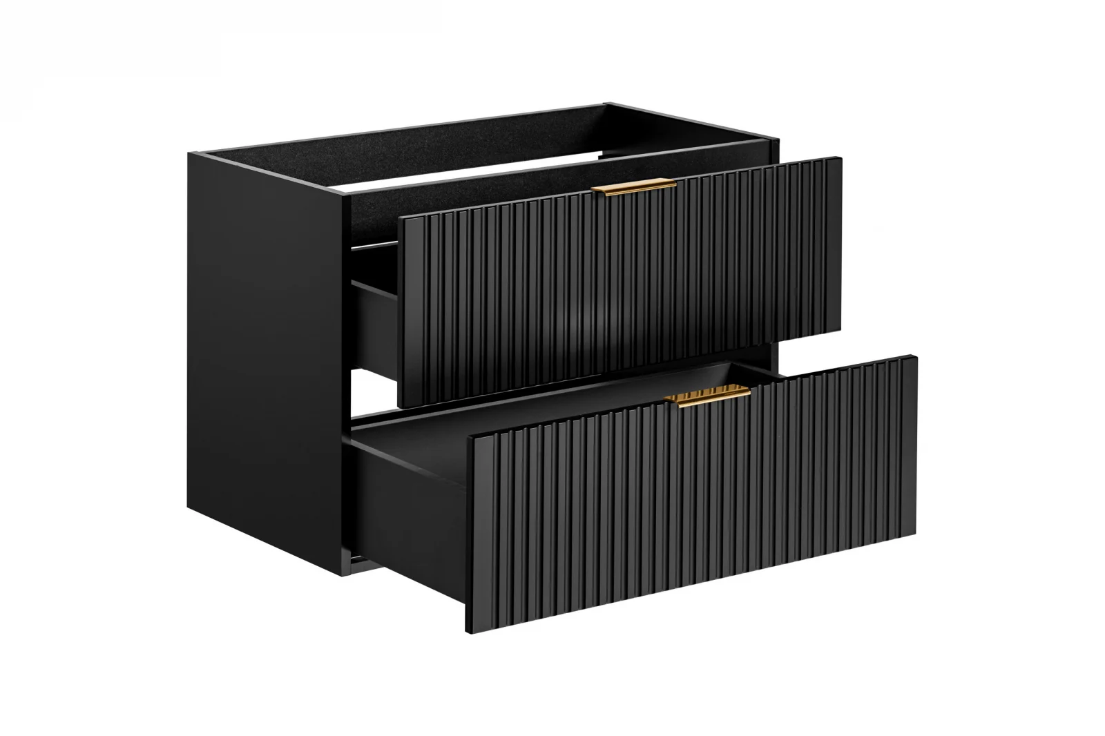 SET MASCA + LAVOAR INCASTRAT ADEL BLACK 80 CM, MDF RIFLAT, CULOARE NEGRU - Comad [6]