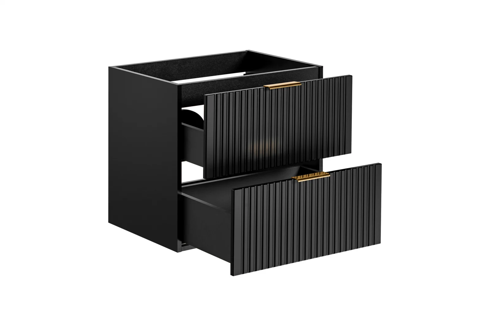 SET MASCA + LAVOAR INCASTRAT ADEL BLACK 60 CM, MDF RIFLAT, CULOARE NEGRU - Comad [6]