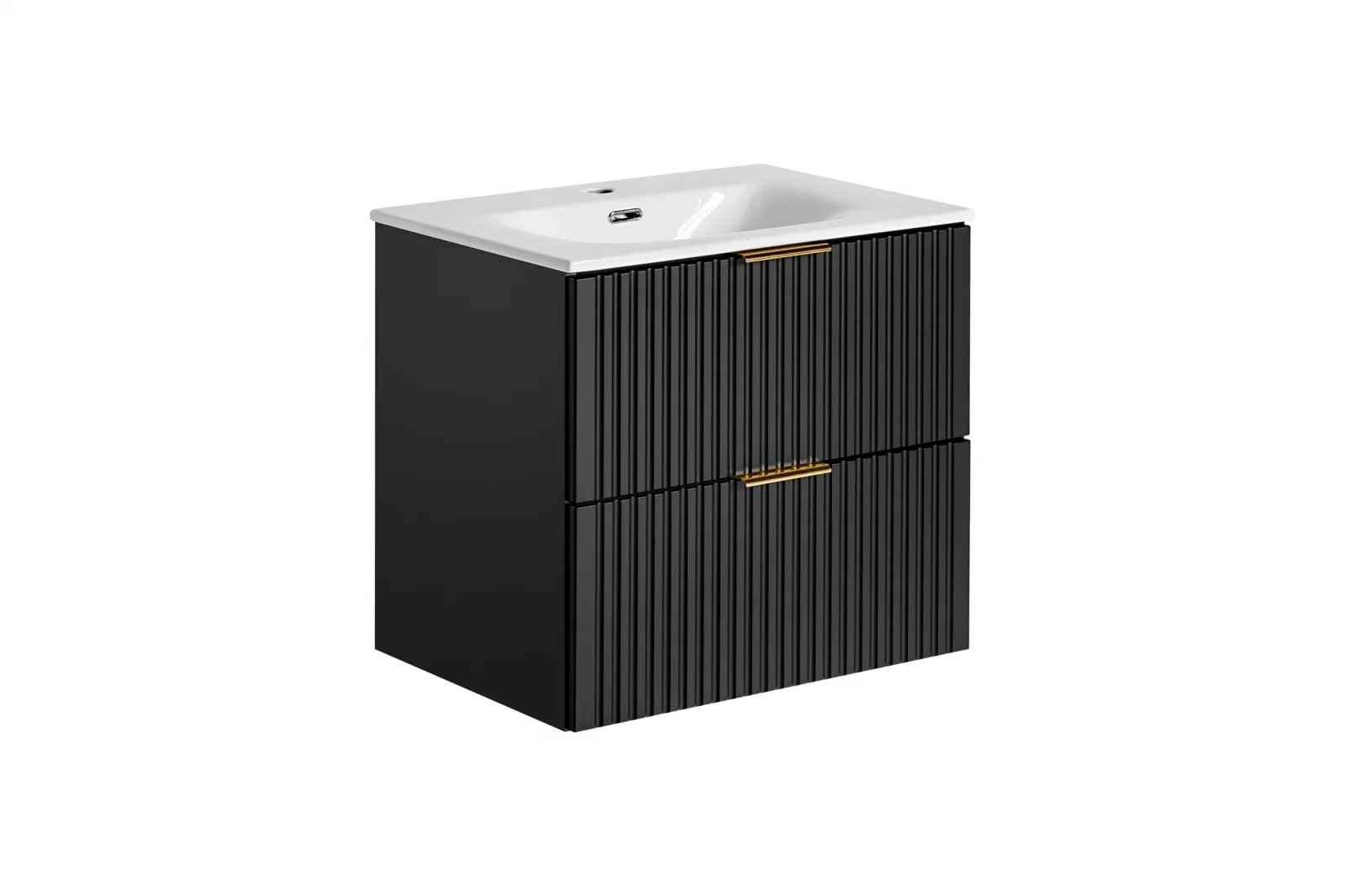 SET MASCA + LAVOAR INCASTRAT ADEL BLACK 60 CM, MDF RIFLAT, CULOARE NEGRU - Comad [3]