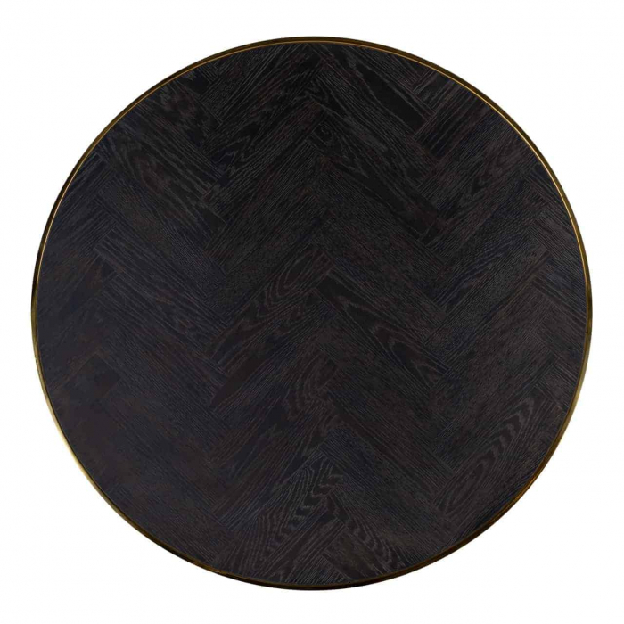 Set masute cafea lux Geral Ø91 cm stejar negru, picioare aurii/argintii otel, 7405 - Richmond Interiors [4]