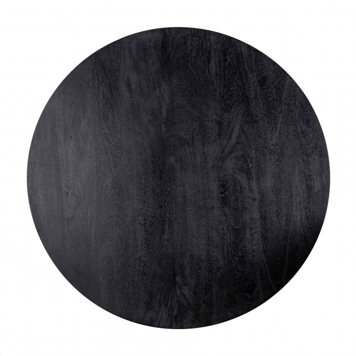 Set masute cafea rotunde negre lemn masiv Sienna Ø80/40 cm, picioare metal, design lux, 7591 - Richmond Interiors [2]