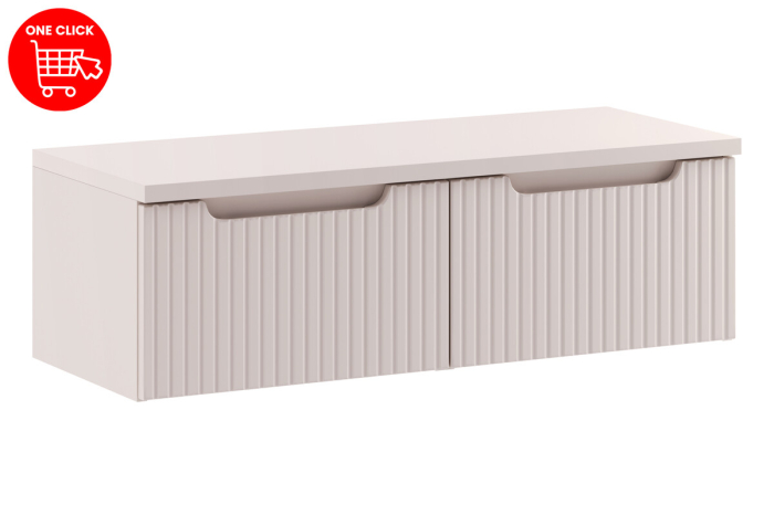 Set Mobilier Baie Nova Cashmere 100 cm, cu Blat, Cașmir Mat - COMAD [2]