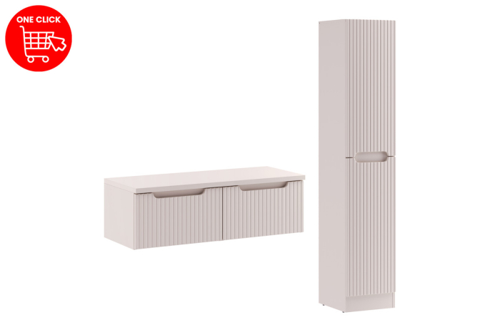Set mobilier 100 cm cu blat și dulap înalt Nova Cashmere COMAD SET-NOCBCASHMERE100CM1SHCLBCLB [2]