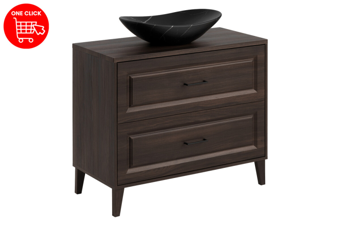 Set mobilier Dorothy Ristretto 100 cm, Ristretto Oak, Fronturi 3D Texturate - COMAD [2]