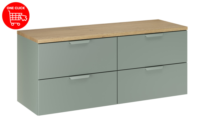 Set Mobilier Baie Aster Green 120 cm, cu blat, Verde Mat - COMAD [2]