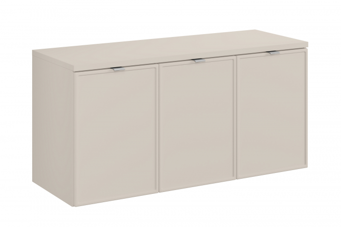 Set mobilier baie 120 cm, finisaj Bella Cashmere, cu blat, COMAD [1]