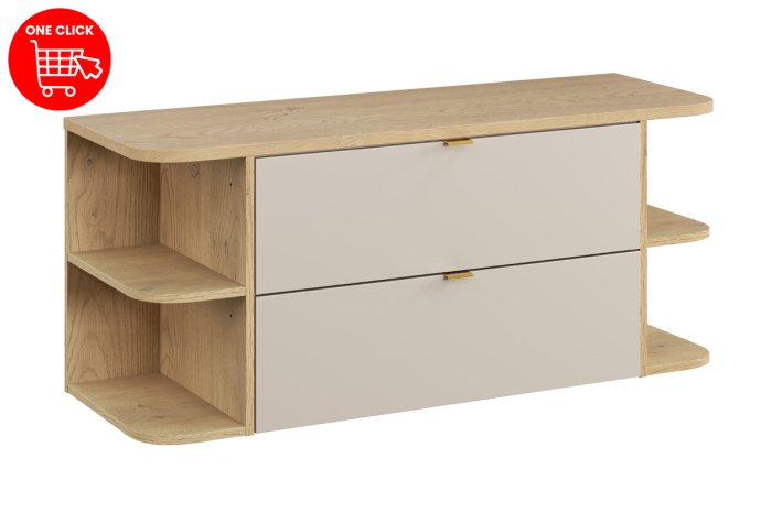 Set Mobilier Baie Dalia Cashmere 120 cm, cu blat, Stejar Cremona, Cașmir Mat - COMAD [2]