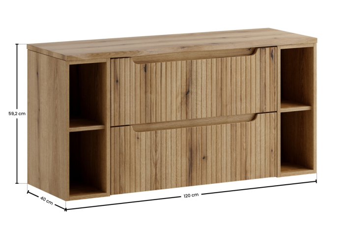 Set Mobilier Nova Coast Evoke 120 cm, cu blat, Stejar - COMAD [3]