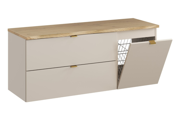 Set mobilier 120 cm cu blat și un dulap cu coș de rufe Dalia Cashmere COMAD SET-DC B NAT CREMONA 120CM LB [2]