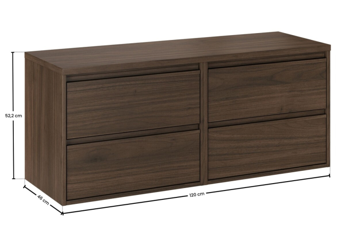 Set Mobilier Viola Villa 120 cm, cu blat, Nuc Villa - COMAD [3]