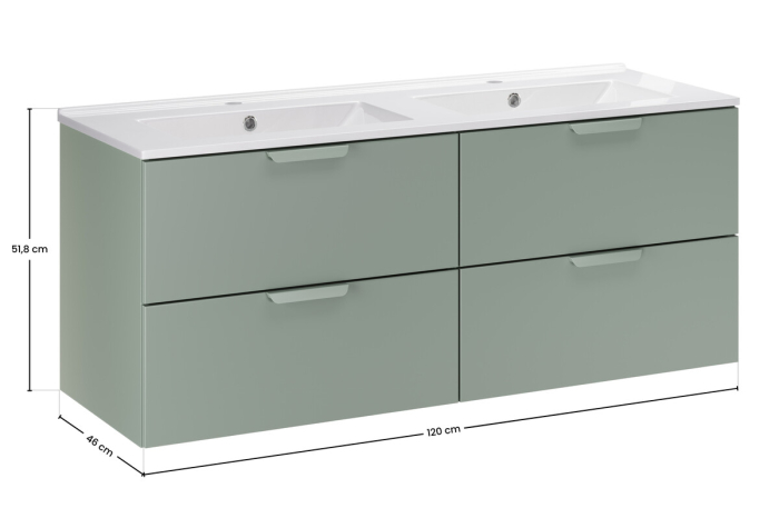 Set mobilier 120 cm cu lavoar pentru mobilier Lava Aster Green COMAD SET-ASG 120CM LAVA [3]