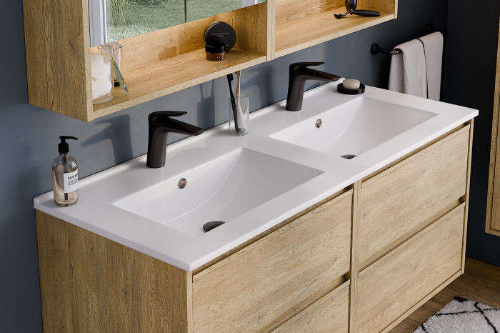 Set Mobilier Viola Villa 120 cm, cu Lavoar Lava, Nuc Villa - COMAD [5]