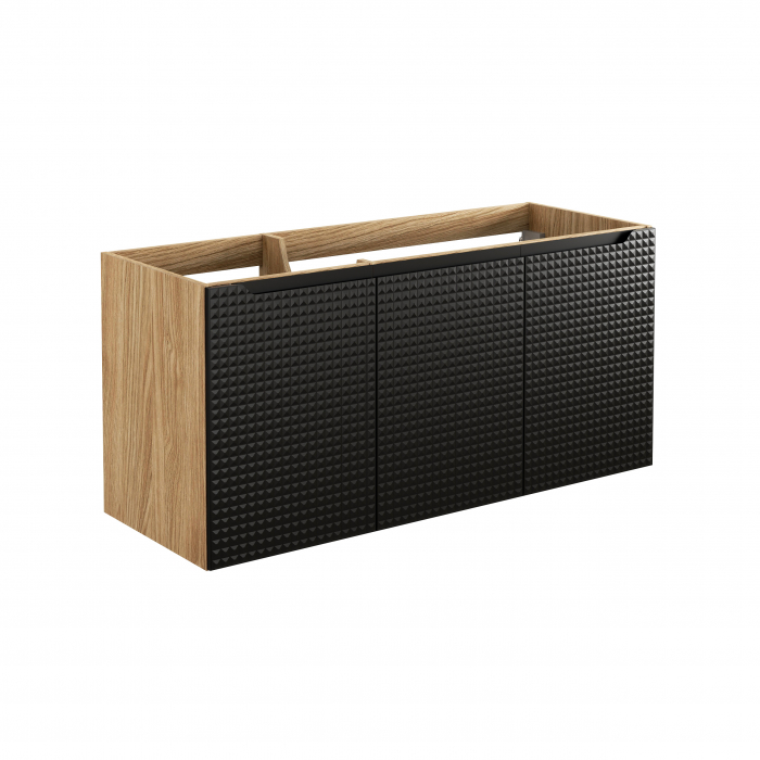 Set mobilier baie 120cm Negru, cu blat, Luxor COMAD [2]