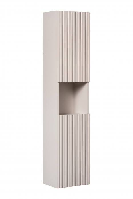 Set mobilier baie 120cm cu blat, 2 lavoare Beyond și dulap înalt Nova Cashmere [6]