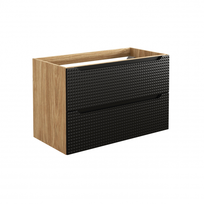 Set mobilier baie 120cm cu blat Luxor Negru [2]
