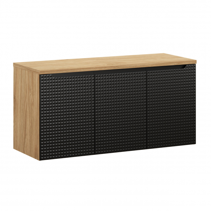 Set mobilier baie 120cm Negru, cu blat, Luxor COMAD [1]