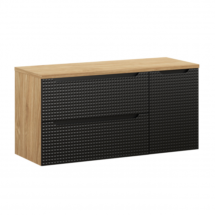 Set mobilier baie 120cm cu blat Luxor Negru [1]