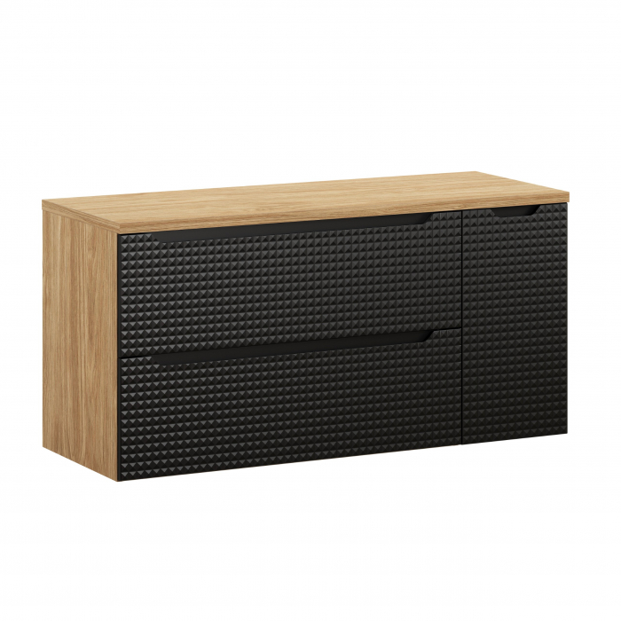 Set mobilier baie 120cm cu blat Luxor Negru [1]
