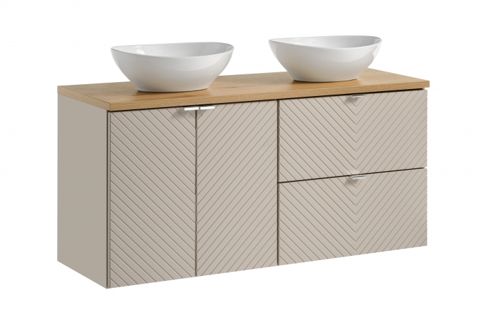 Set mobilier baie 120cm cu blat și 2 lavoare  Lola Viva Cashmere [1]