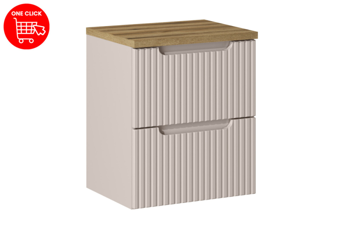 Set Mobilier Baie Nova Cashmere 50 cm, cu Blat, Cașmir Mat - COMAD [2]