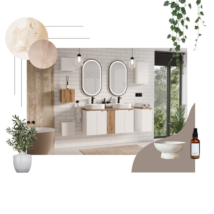 Set mobilier 80cm cu lavoar pe blat și dulap înalt Nova White COMAD SET-NOW B OAK 80CM D UN BEYOND 5 WH HC [2]