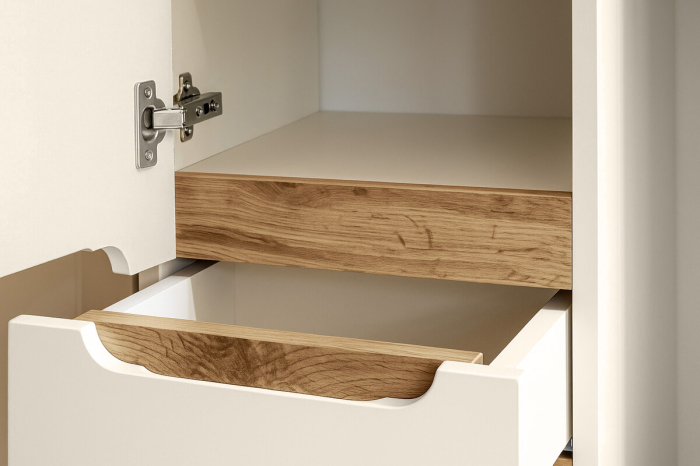 Set mobilier 60 cm cu blat, lavoar pe blat Pati, dulap înalt și dulap cu oglindă Bali Cashmere COMAD SET-BAC B WOTAN 60CM UN PATI HC MC [7]