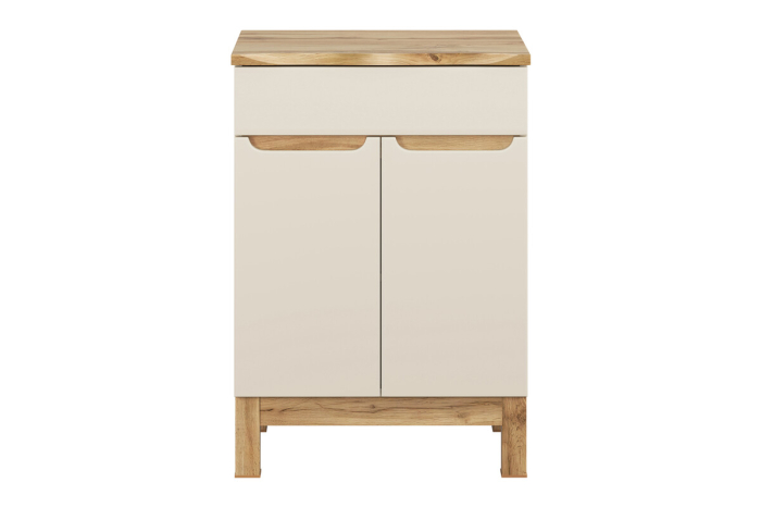 Set Mobilier Baie Bali Cashmere 60 cm, cu Blat, Cașmir Mat - COMAD [2]
