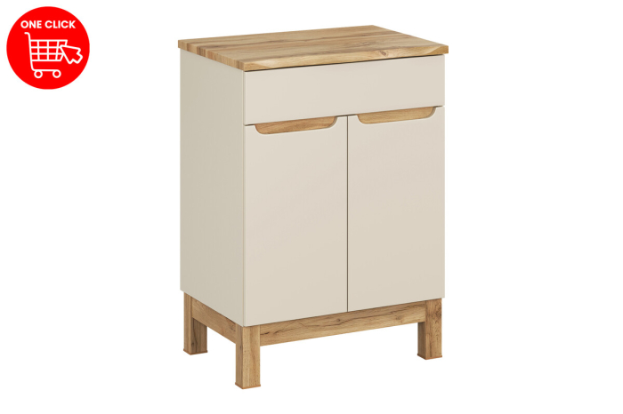 Set Mobilier Baie Bali Cashmere 60 cm, cu Blat, Cașmir Mat - COMAD [3]