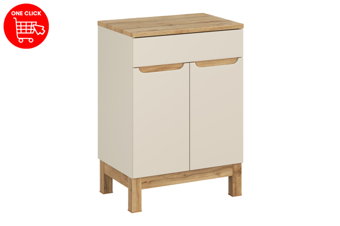 Set Mobilier Baie Bali Cashmere 60 cm, cu Blat, Cașmir Mat - COMAD [3]