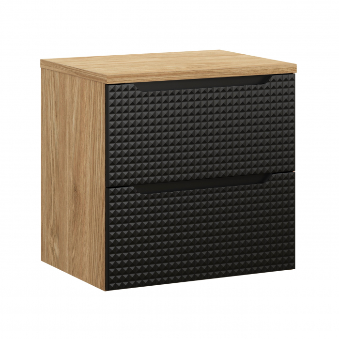 Set mobilier baie 60cm Luxor Negru cu blat COMAD [1]