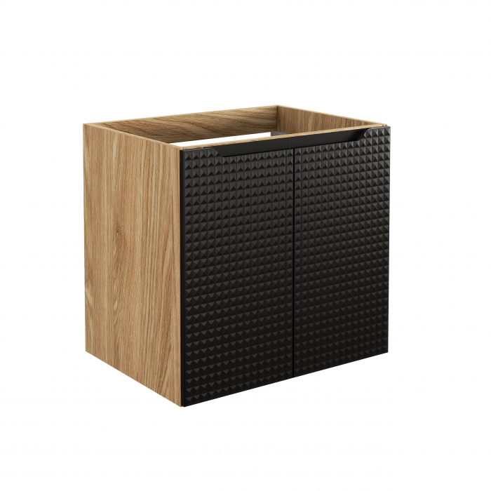 Set mobilier baie 90cm cu blat și lavoar Cloud Luxor Black [2]