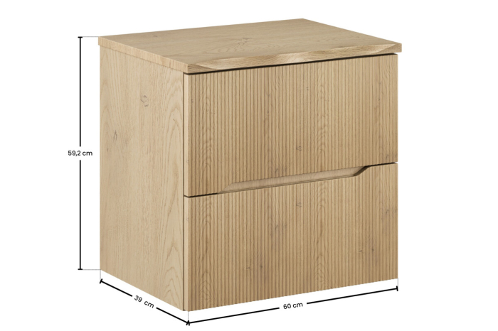 Set mobilier 60cm cu blat Nordic Cremona COMAD SET-NC B NAT CREMONA 60CM [3]