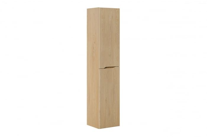 Set mobilier baie 120 cm cu lavoar tip mobilier SKY si dulap inalt baie, finisaj Nordic Cremona, COMAD [4]
