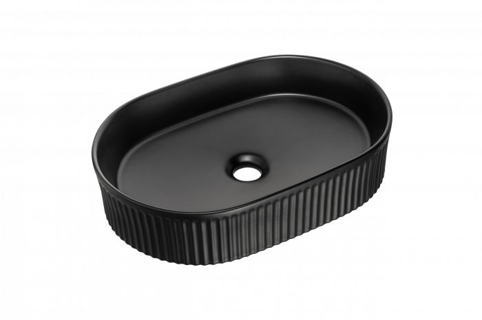 Set mobilier baie 60cm cu blat și lavoar Beyond Nova Black [4]