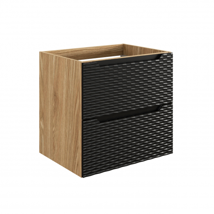 Set mobilier baie 60cm cu blat și lavoar Smile Ocean Black [2]