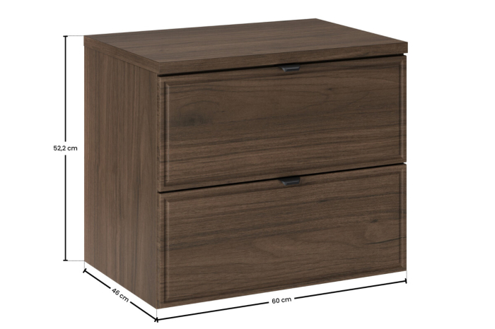 Set Mobilier Baie Terra Villa 60 cm, cu Blat, Nuc Villa - COMAD [3]