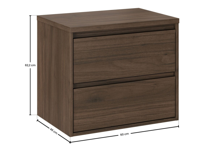 Set Mobilier Viola Villa 60 cm, cu blat, Nuc Villa - COMAD [3]